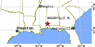 Wagarville, Alabama (AL) ~ population data, races, housing & economy