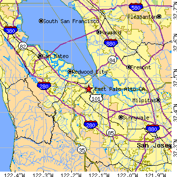 East Palo Alto, California (CA) ~ population data, races, housing & economy