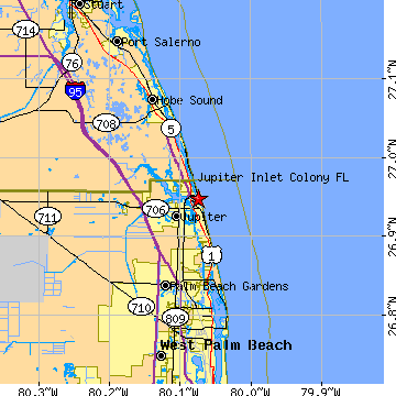 Jupiter Inlet Colony, Florida (FL) ~ population data, races, housing