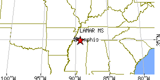 Lamar, Mississippi (MS) ~ population data, races, housing & economy