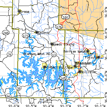 Branson West, Missouri (MO) ~ population data, races, housing & economy