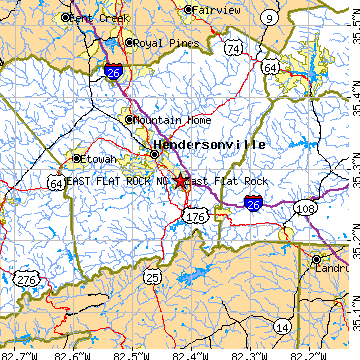 Flat Rock North Carolina Map