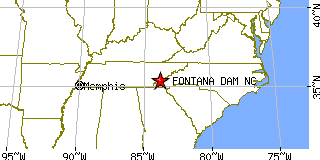 Fontana Dam, North Carolina (NC) ~ population data, races, housing & economy