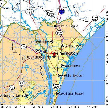 Wilmington Nc Zip Codes Map - Maps For You