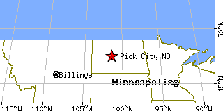 Pick City, North Dakota (ND) ~ population data, races, housing & economy