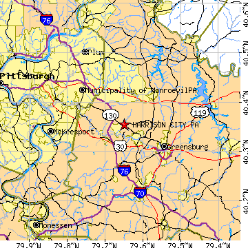 Harrison City, Pennsylvania (PA) ~ population data, races, housing