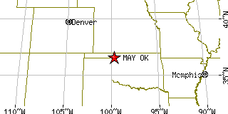May, Oklahoma (OK) ~ population data, races, housing & economy